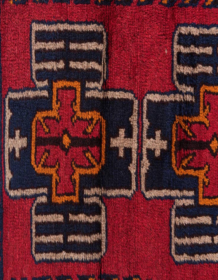 Detail image of 2' 10 x 4' 10 Hand Knotted Balouch Persian Wool Rug