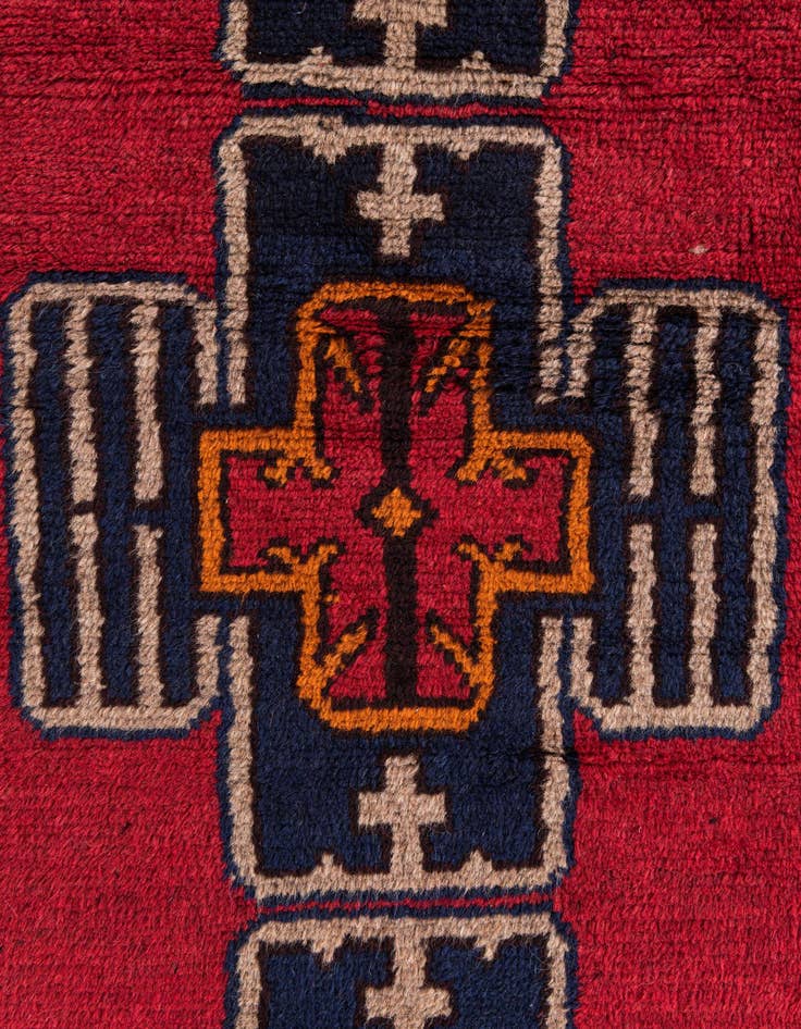 Detail image of 2' 10 x 4' 10 Hand Knotted Balouch Persian Wool Rug