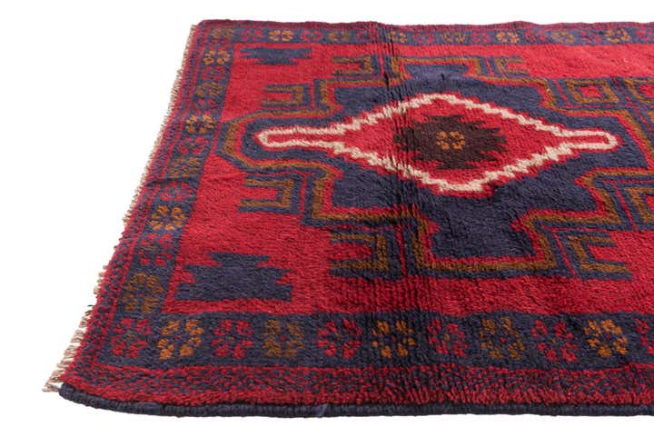 2' 9 x 4' 7 Hand Knotted Balouch Persian Wool Rug