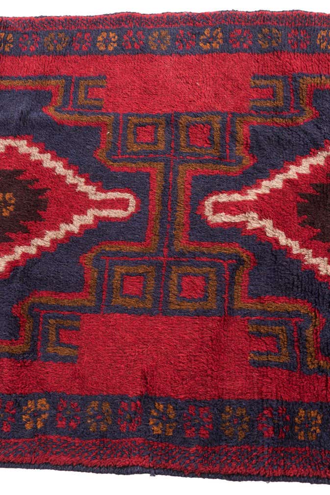 2' 9 x 4' 7 Hand Knotted Balouch Persian Wool Rug