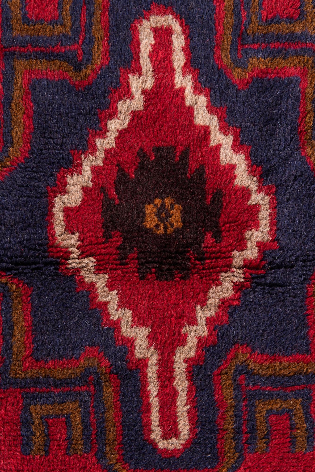 2' 9 x 4' 7 Hand Knotted Balouch Persian Wool Rug