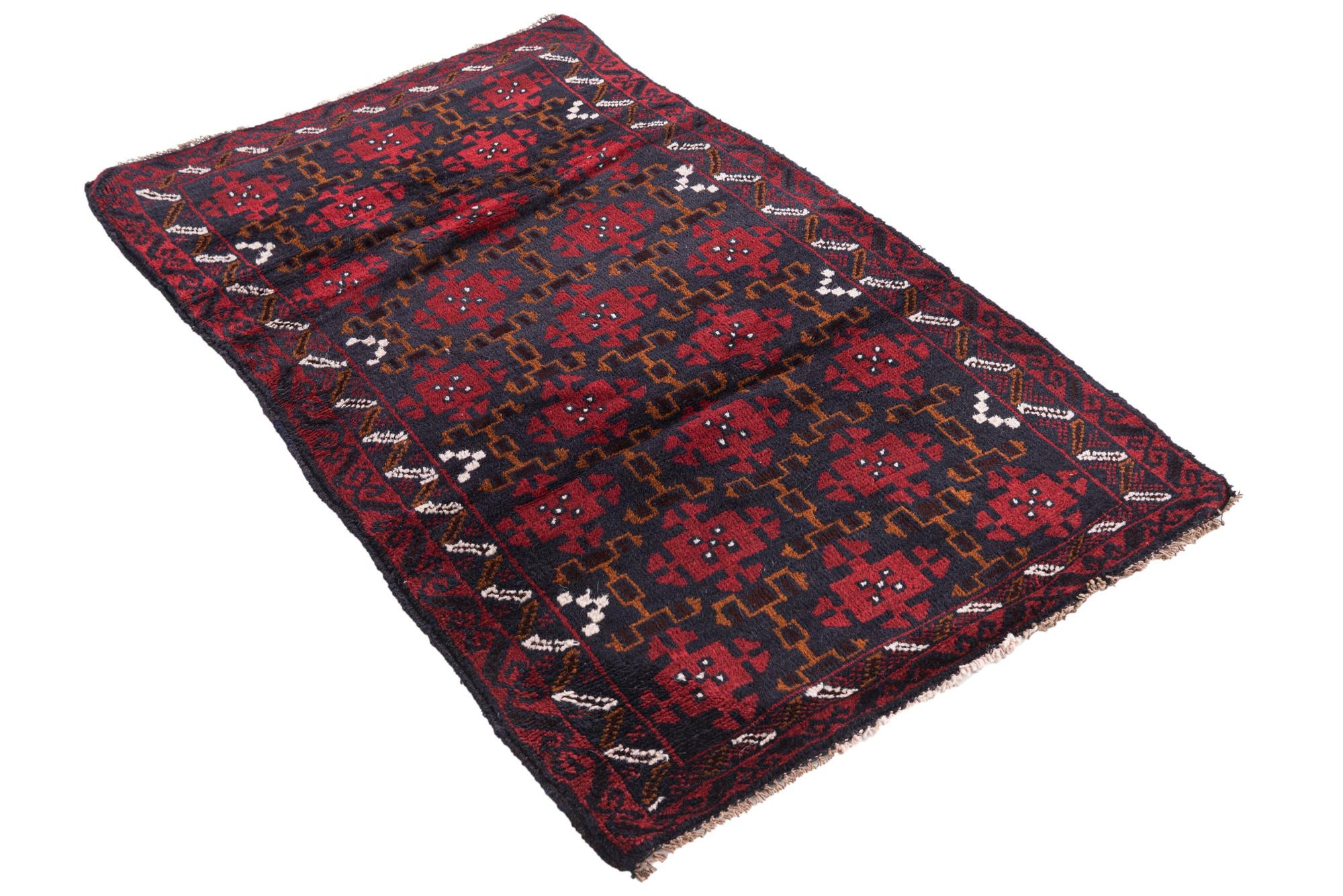 2' 9 x 4' 7 Hand Knotted Balouch Persian Wool Rug
