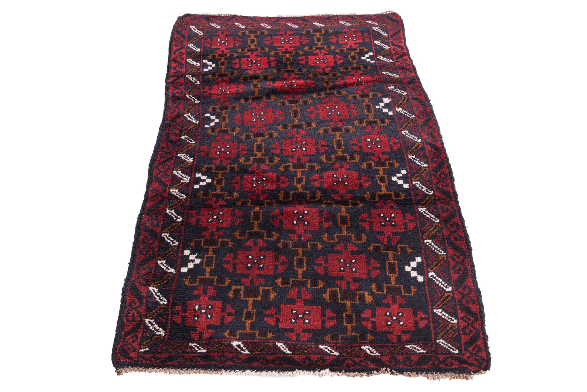 2' 9 x 4' 7 Hand Knotted Balouch Persian Wool Rug