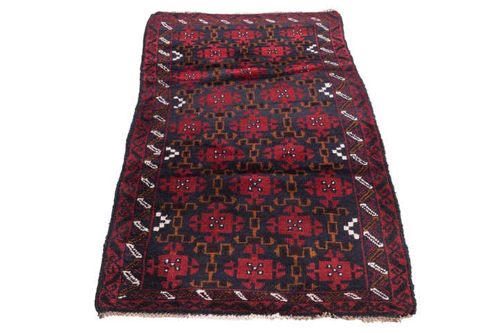 2' 9 x 4' 7 Hand Knotted Balouch Persian Wool Rug