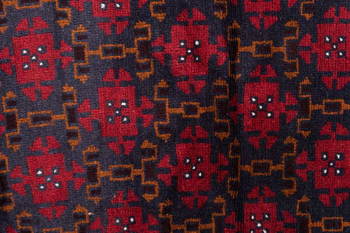 2' 9 x 4' 7 Hand Knotted Balouch Persian Wool Rug