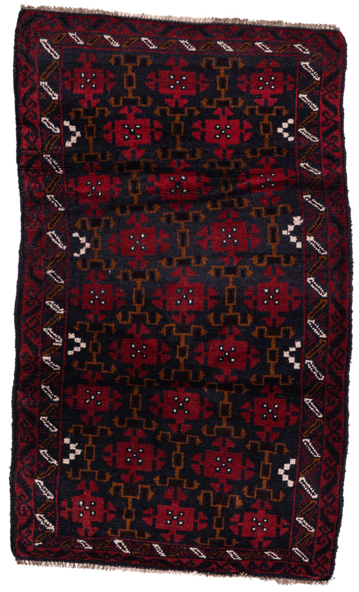 2' 9 x 4' 7 Hand Knotted Balouch Persian Wool Rug