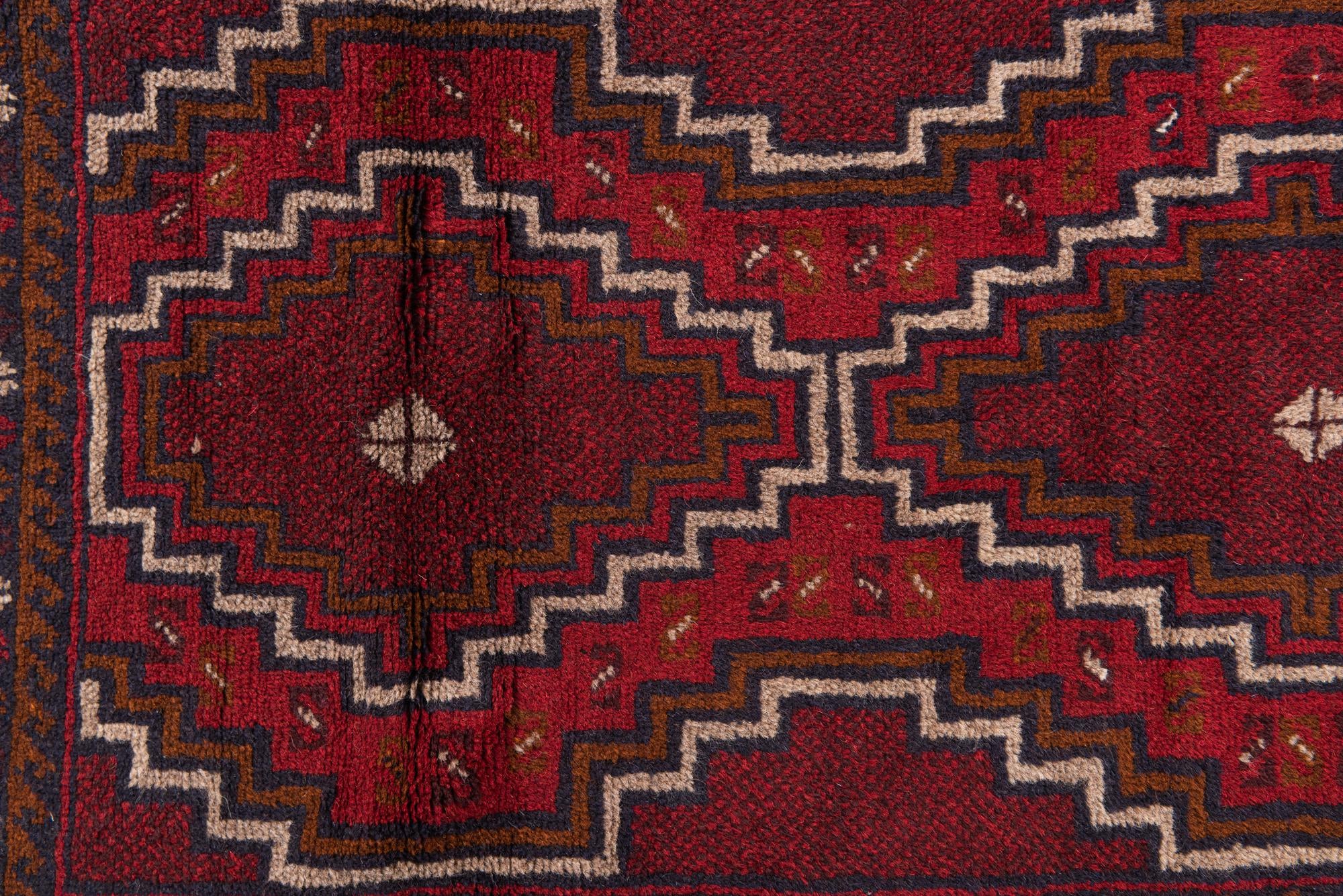 3' x 4' 7 Hand Knotted Balouch Persian Wool Rug