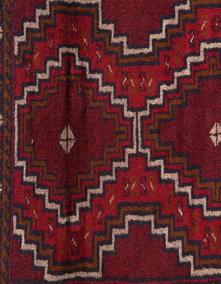 Detail image of 3' x 4' 7  Hand Knotted Balouch Persian Wool Rug
