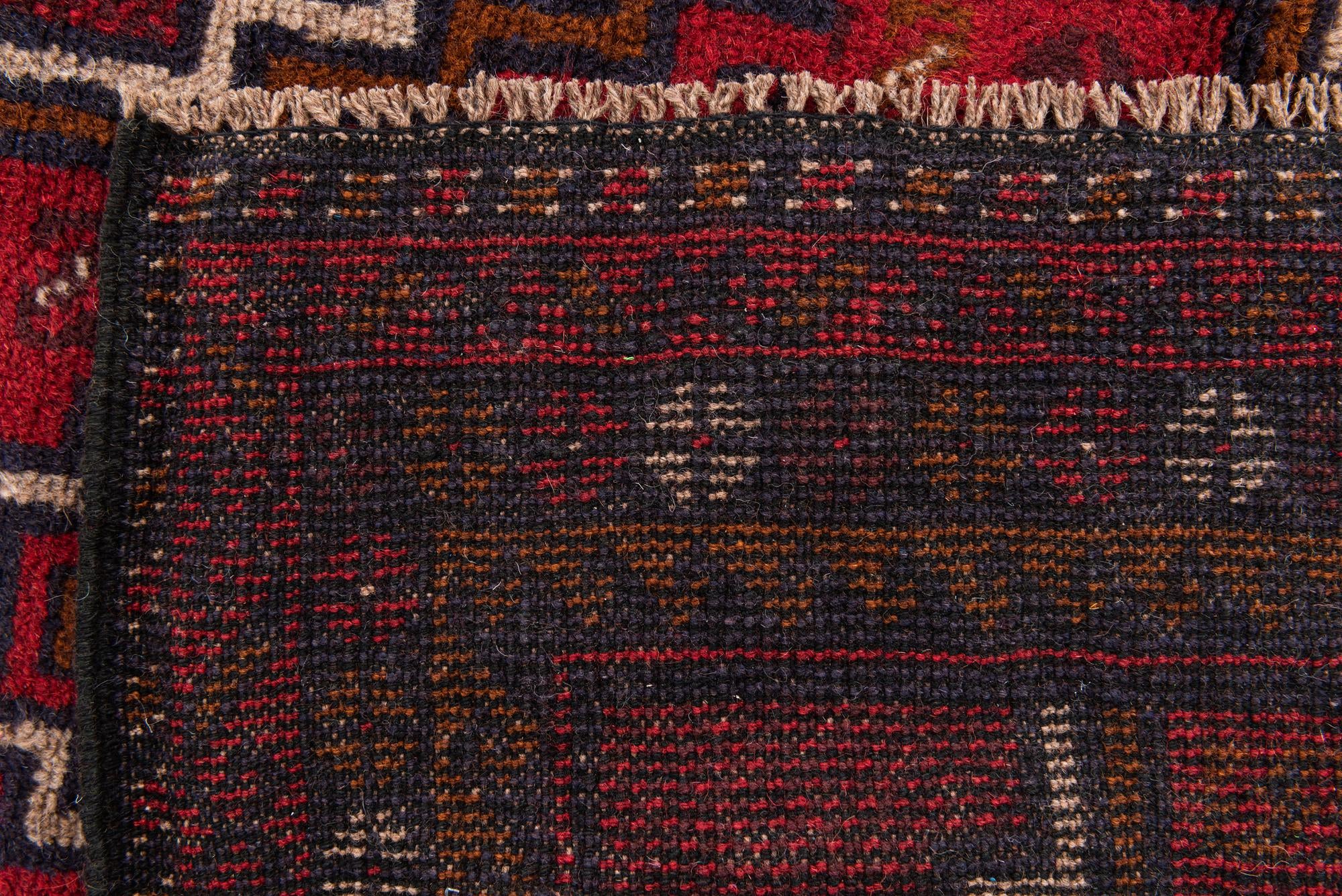 3' x 4' 7 Hand Knotted Balouch Persian Wool Rug