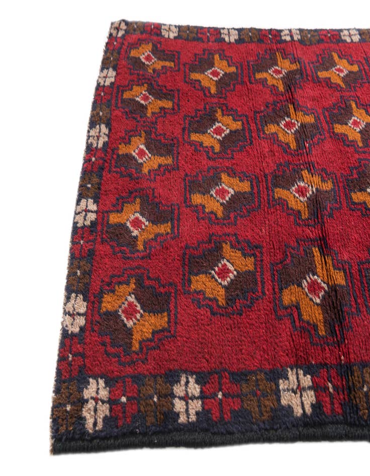 Detail image of 2' 8 x 5'  Hand Knotted Balouch Persian Wool Rug