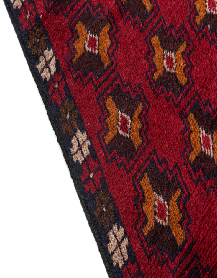 Detail image of 2' 8 x 5'  Hand Knotted Balouch Persian Wool Rug