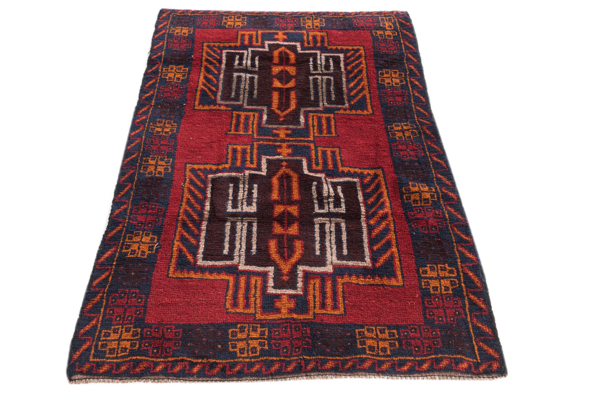 3' x 4' 8 Hand Knotted Balouch Persian Wool Rug