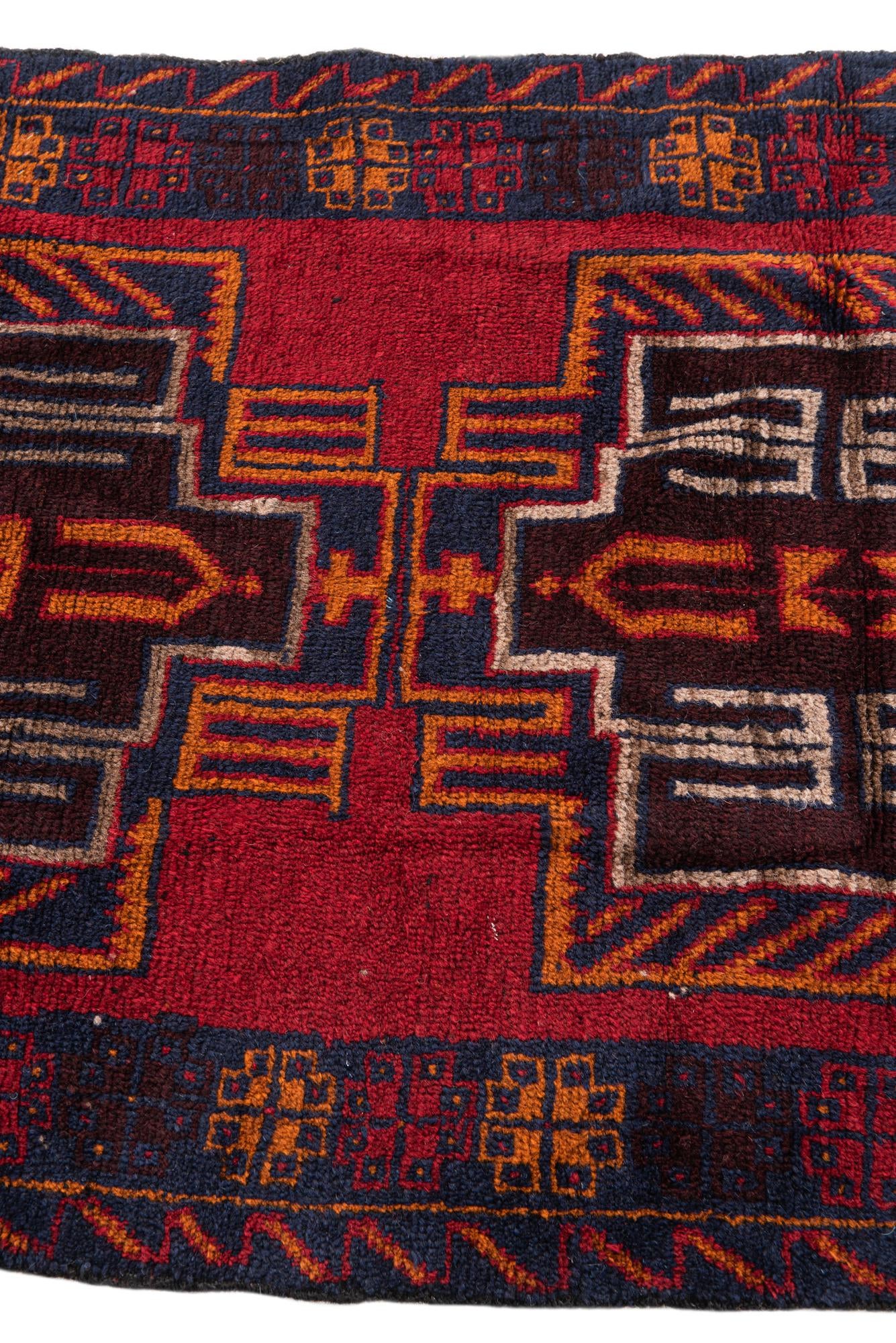 3' x 4' 8 Hand Knotted Balouch Persian Wool Rug