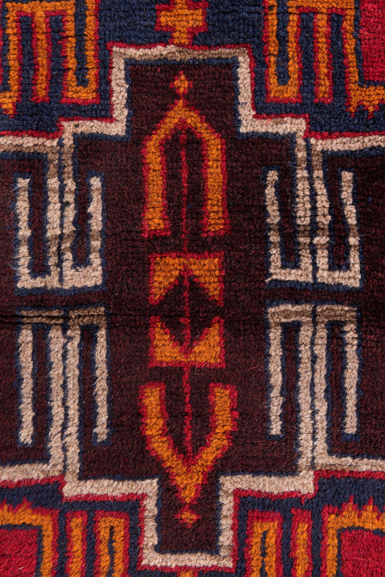 3' x 4' 8 Hand Knotted Balouch Persian Wool Rug