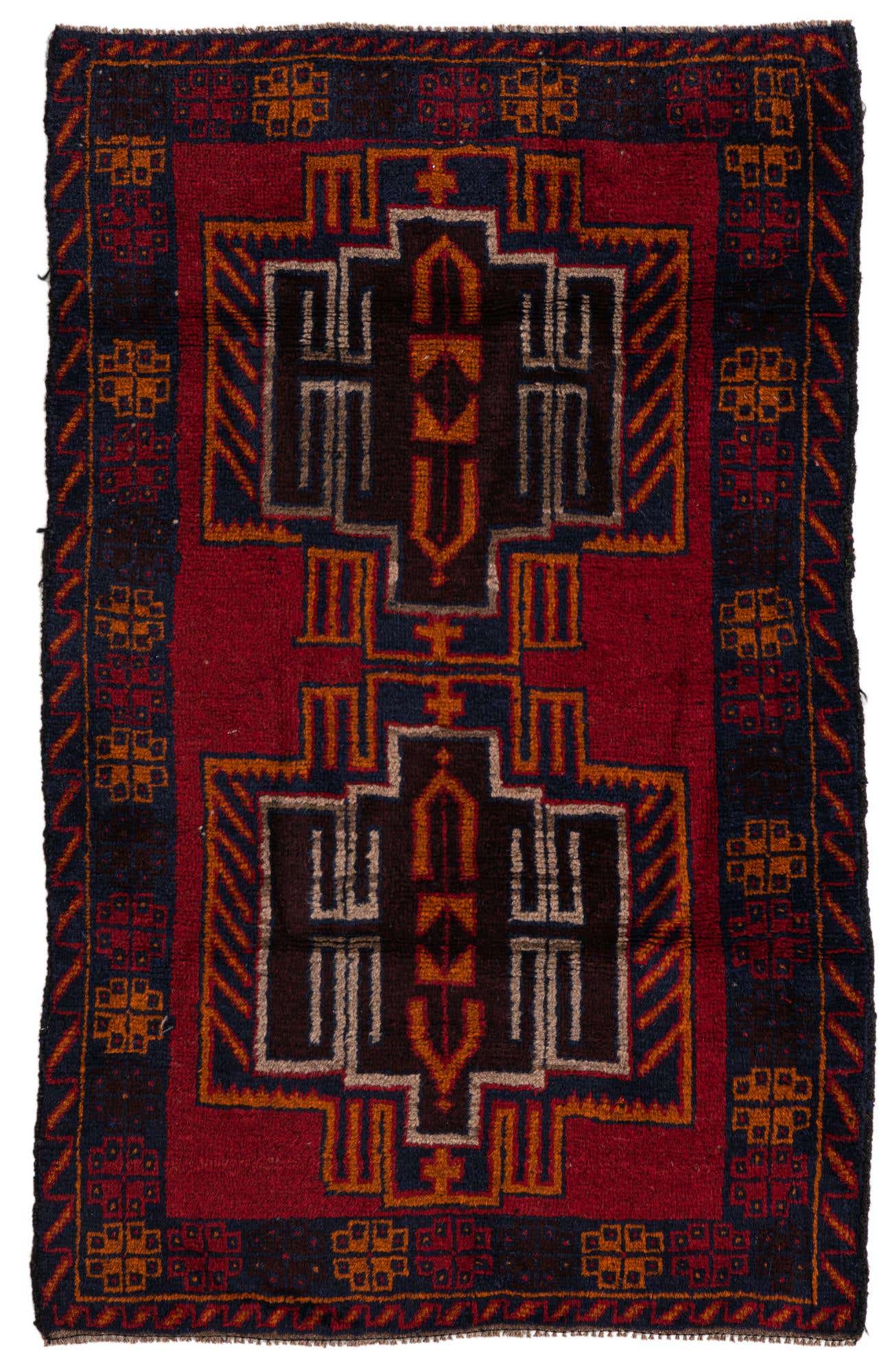 3' x 4' 8 Hand Knotted Balouch Persian Wool Rug