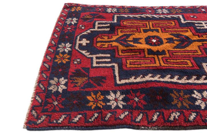 2' 8 x 4' 9 Hand Knotted Balouch Persian Wool Rug