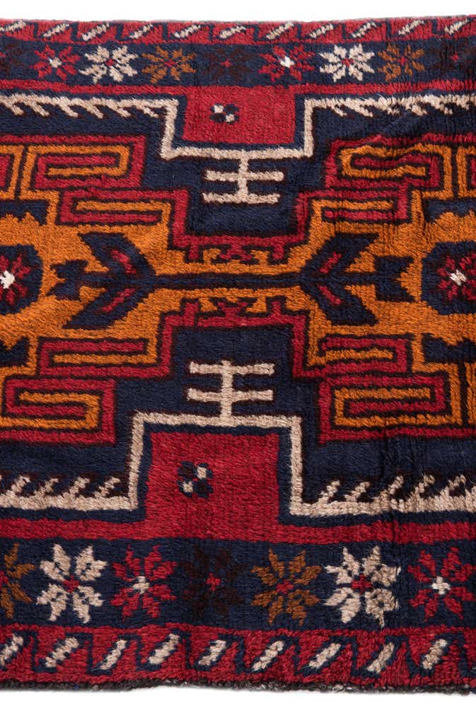 2' 8 x 4' 9 Hand Knotted Balouch Persian Wool Rug