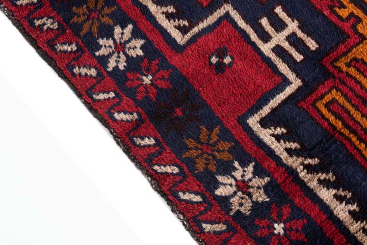 2' 8 x 4' 9 Hand Knotted Balouch Persian Wool Rug