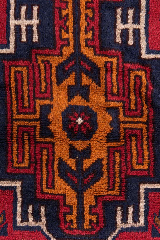 2' 8 x 4' 9 Hand Knotted Balouch Persian Wool Rug