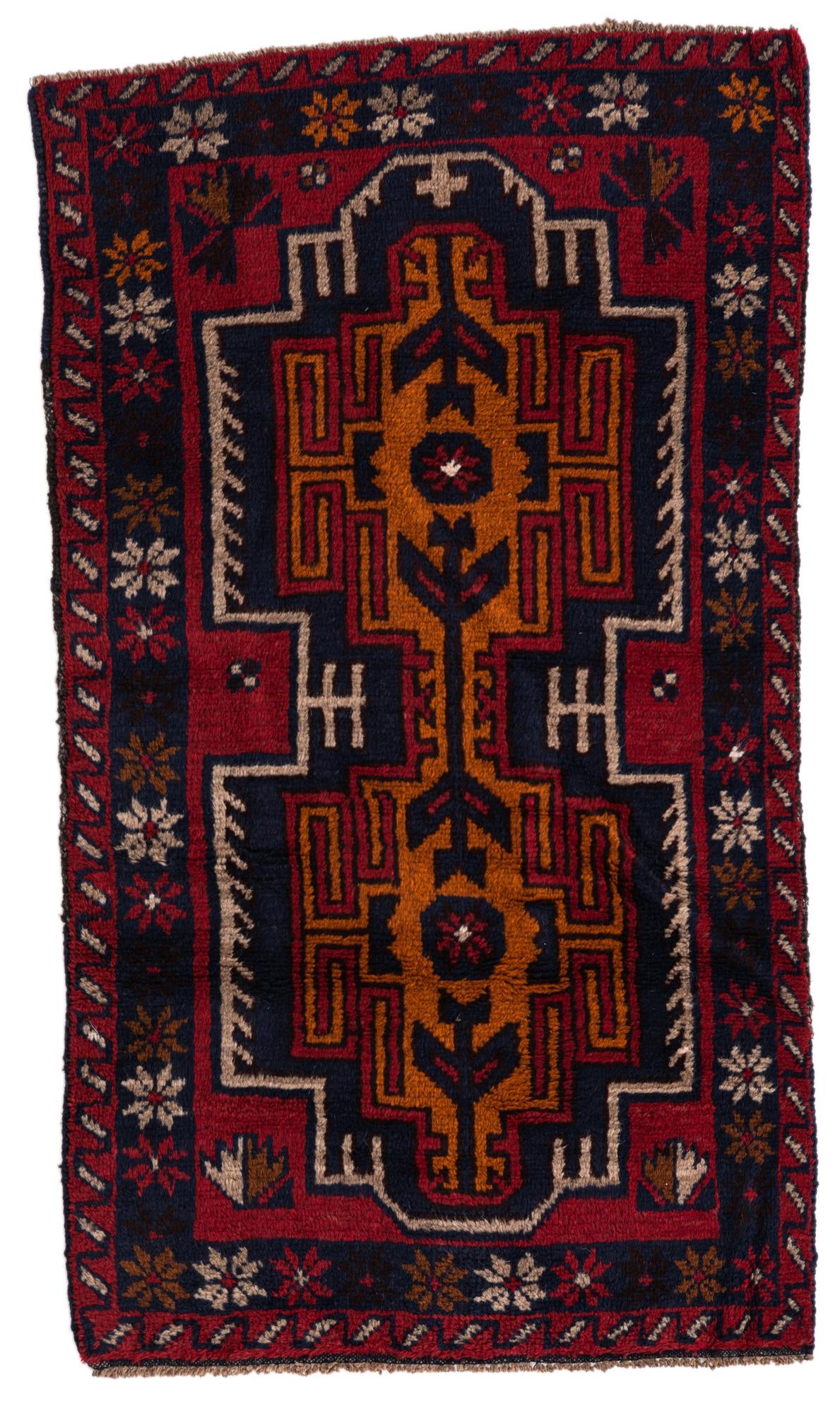 2' 8 x 4' 9 Hand Knotted Balouch Persian Wool Rug
