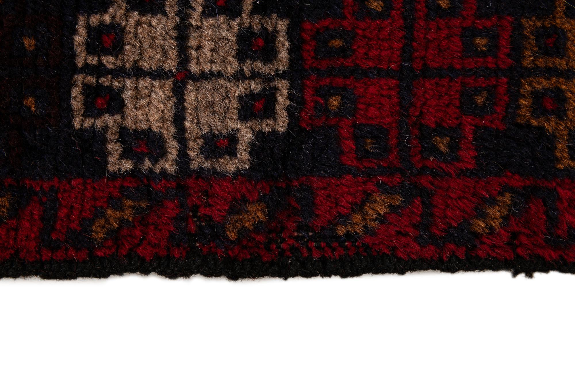2' 10 x 4' 7 Hand Knotted Balouch Persian Wool Rug