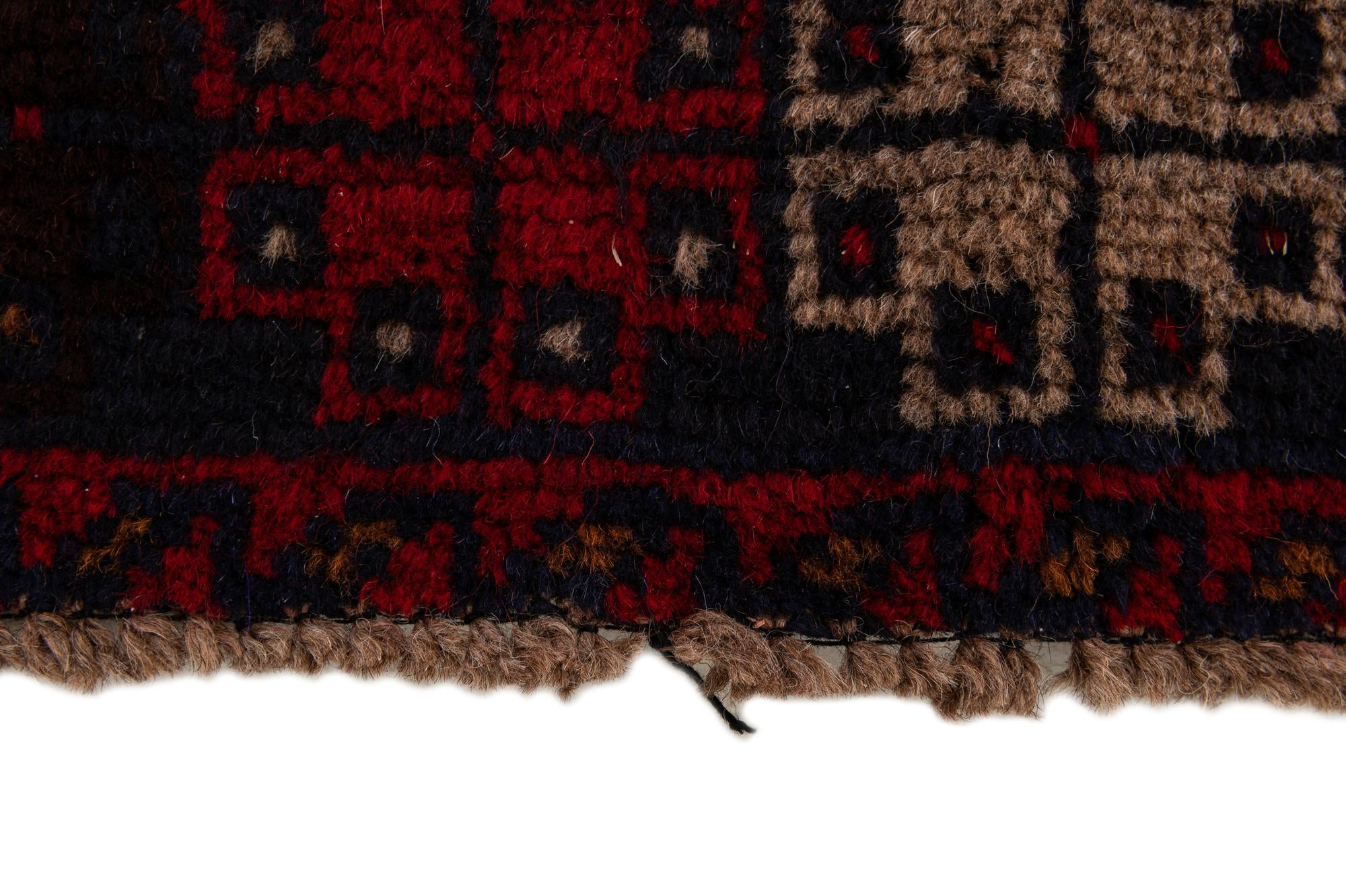 2' 10 x 4' 7 Hand Knotted Balouch Persian Wool Rug