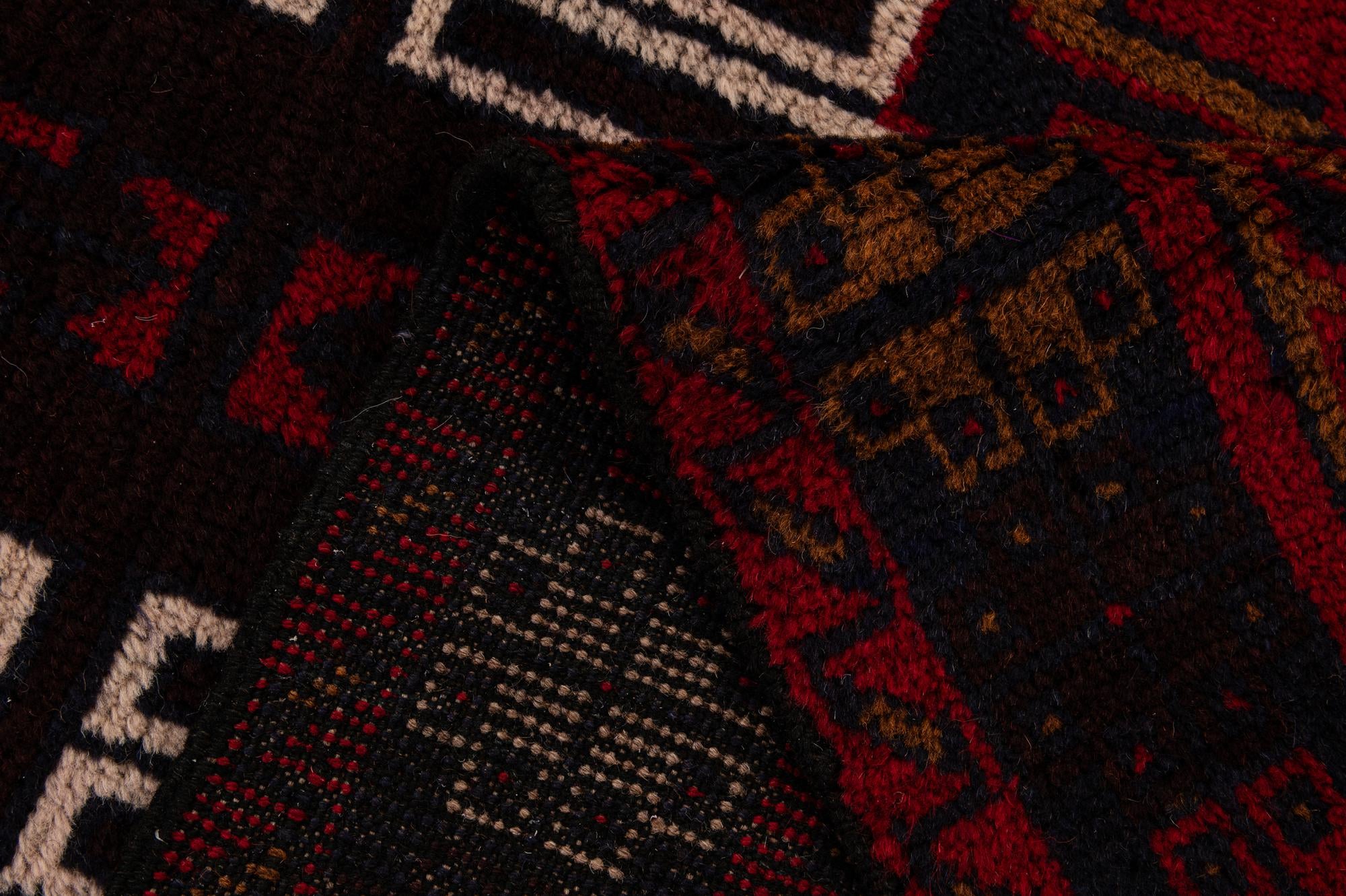 2' 10 x 4' 7 Hand Knotted Balouch Persian Wool Rug