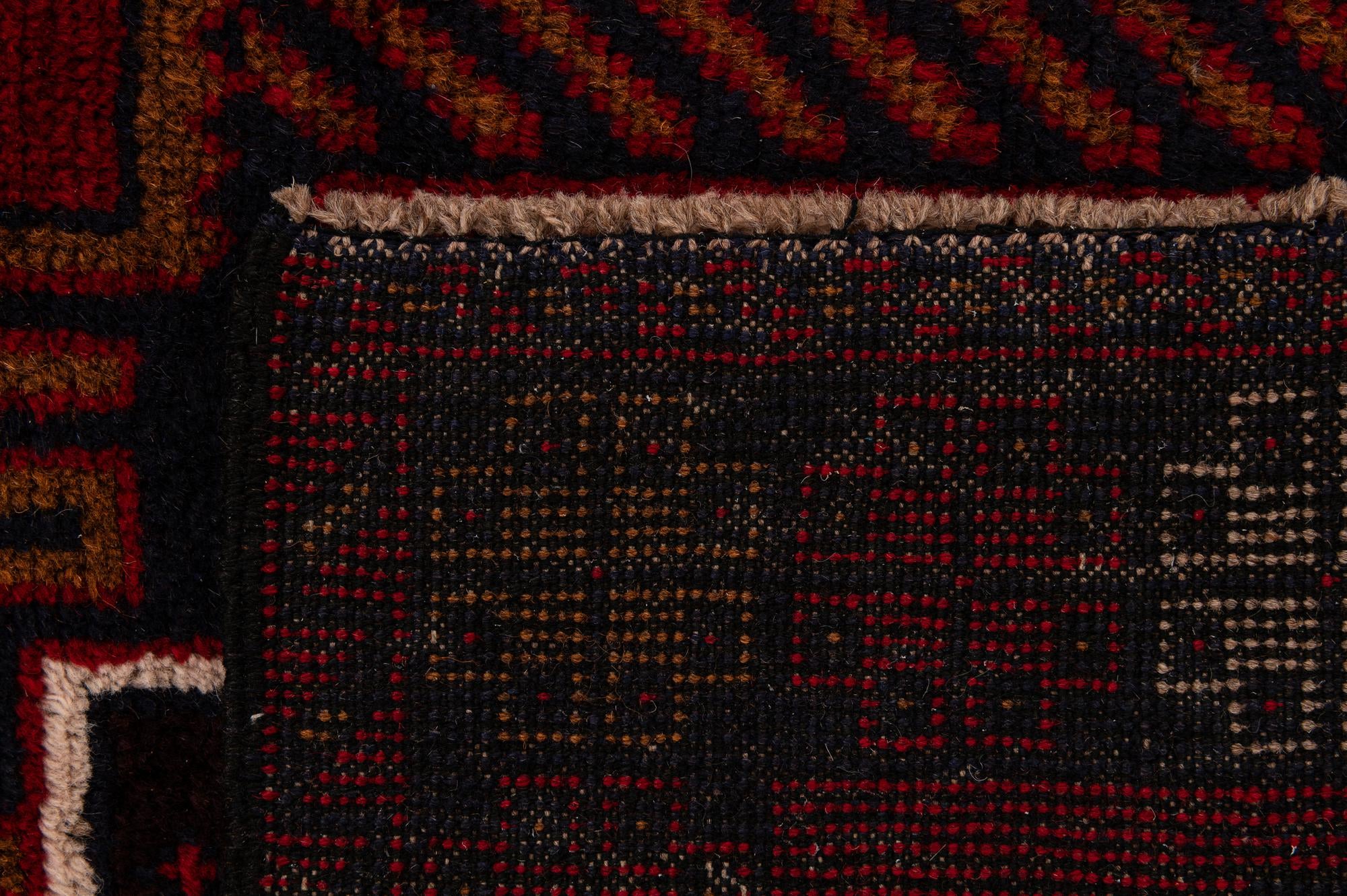 2' 10 x 4' 7 Hand Knotted Balouch Persian Wool Rug