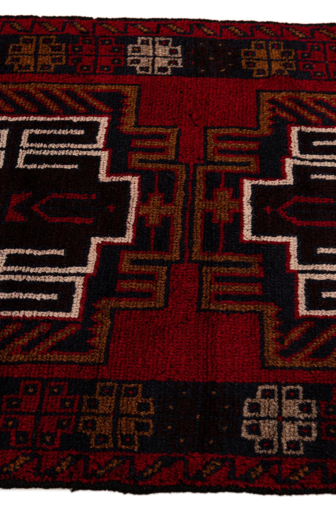 2' 10 x 4' 7 Hand Knotted Balouch Persian Wool Rug