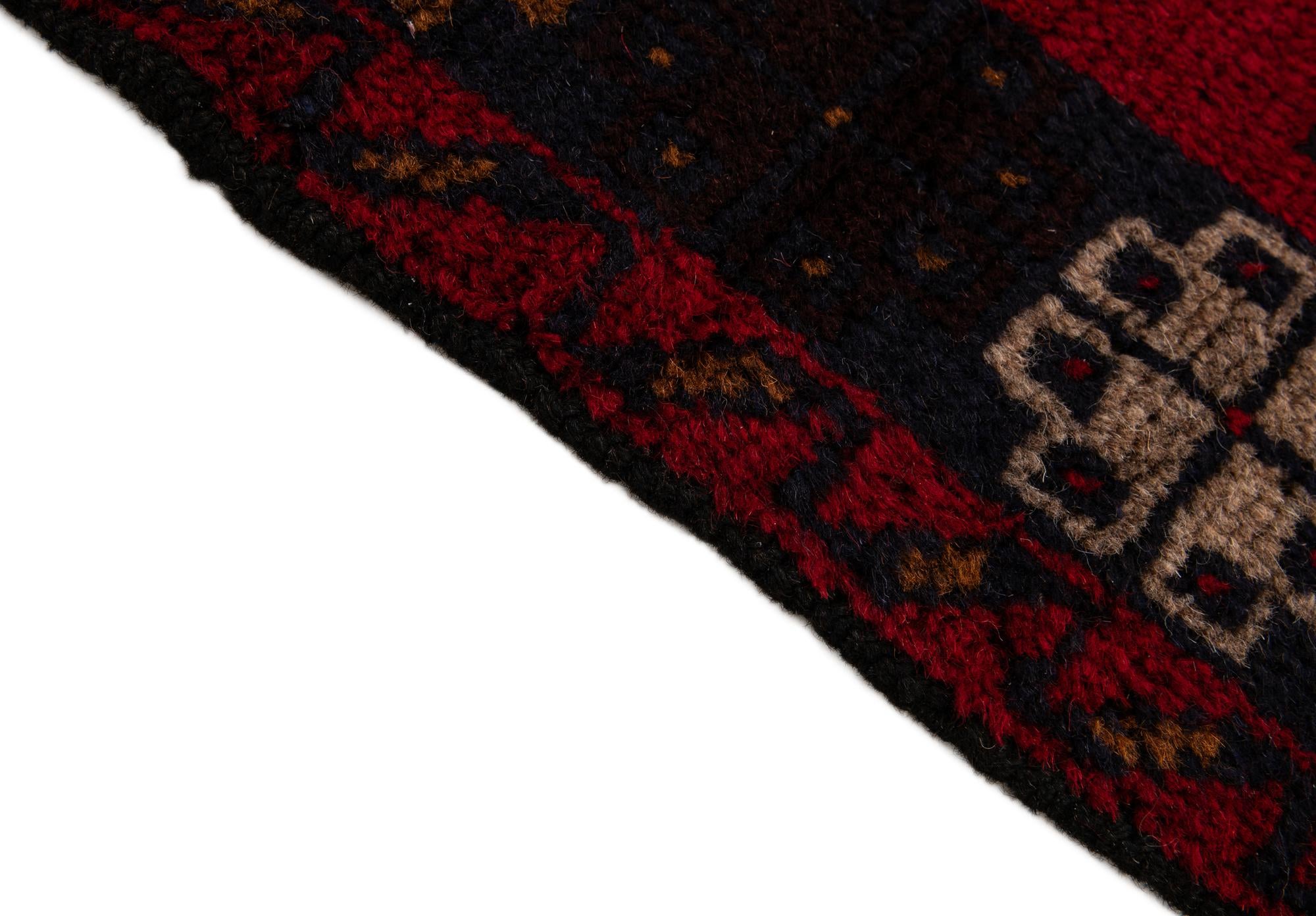 2' 10 x 4' 7 Hand Knotted Balouch Persian Wool Rug