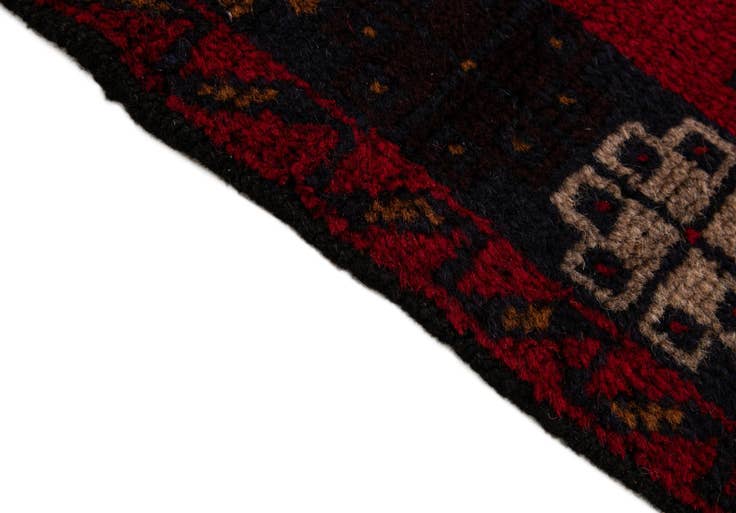 Detail image of 2' 10 x 4' 7 Hand Knotted Balouch Persian Wool Rug