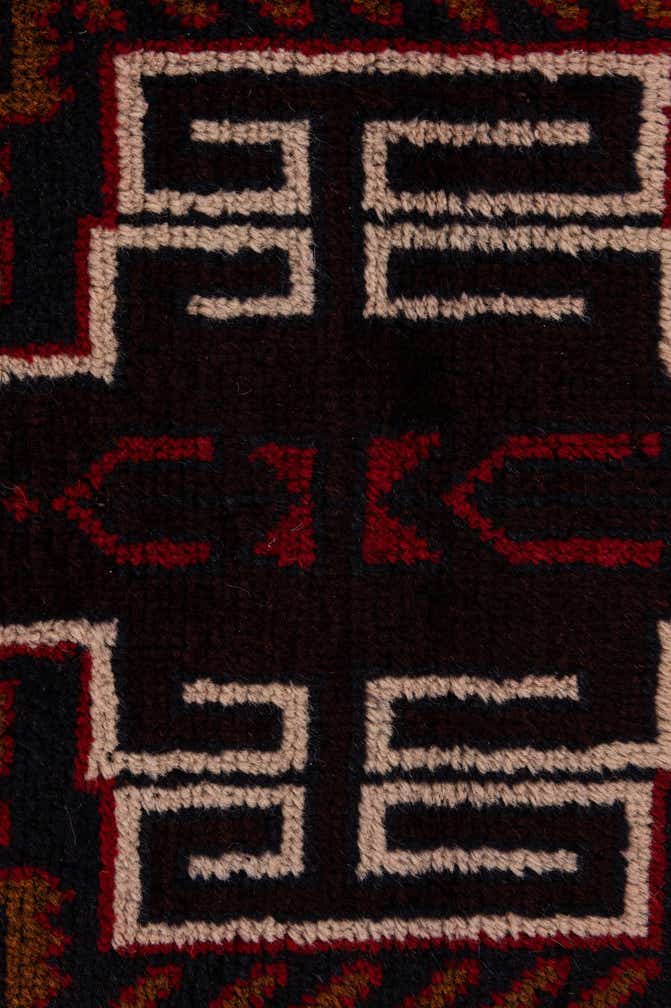 2' 10 x 4' 7 Hand Knotted Balouch Persian Wool Rug