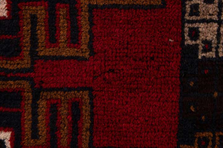 2' 10 x 4' 7 Hand Knotted Balouch Persian Wool Rug