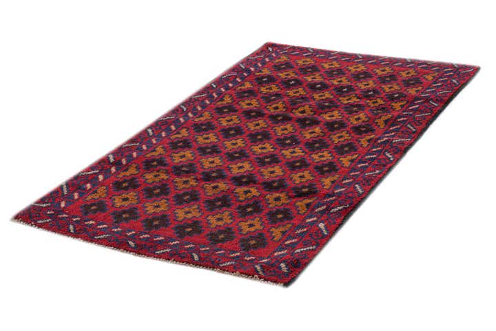 3' x 4' 9 Hand Knotted Balouch Persian Wool Rug