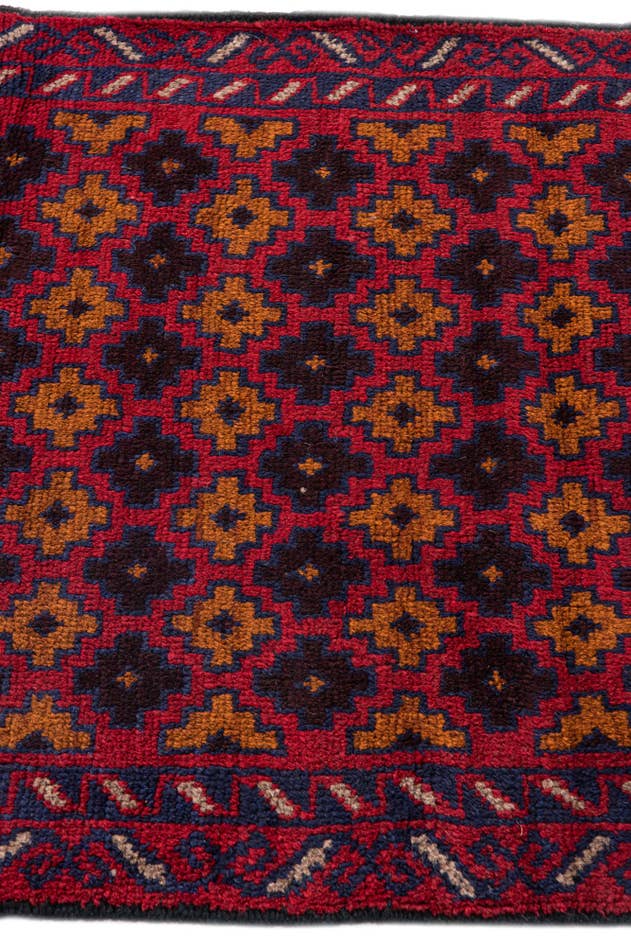 Detail image of 3' x 4' 9 Hand Knotted Balouch Persian Wool Rug
