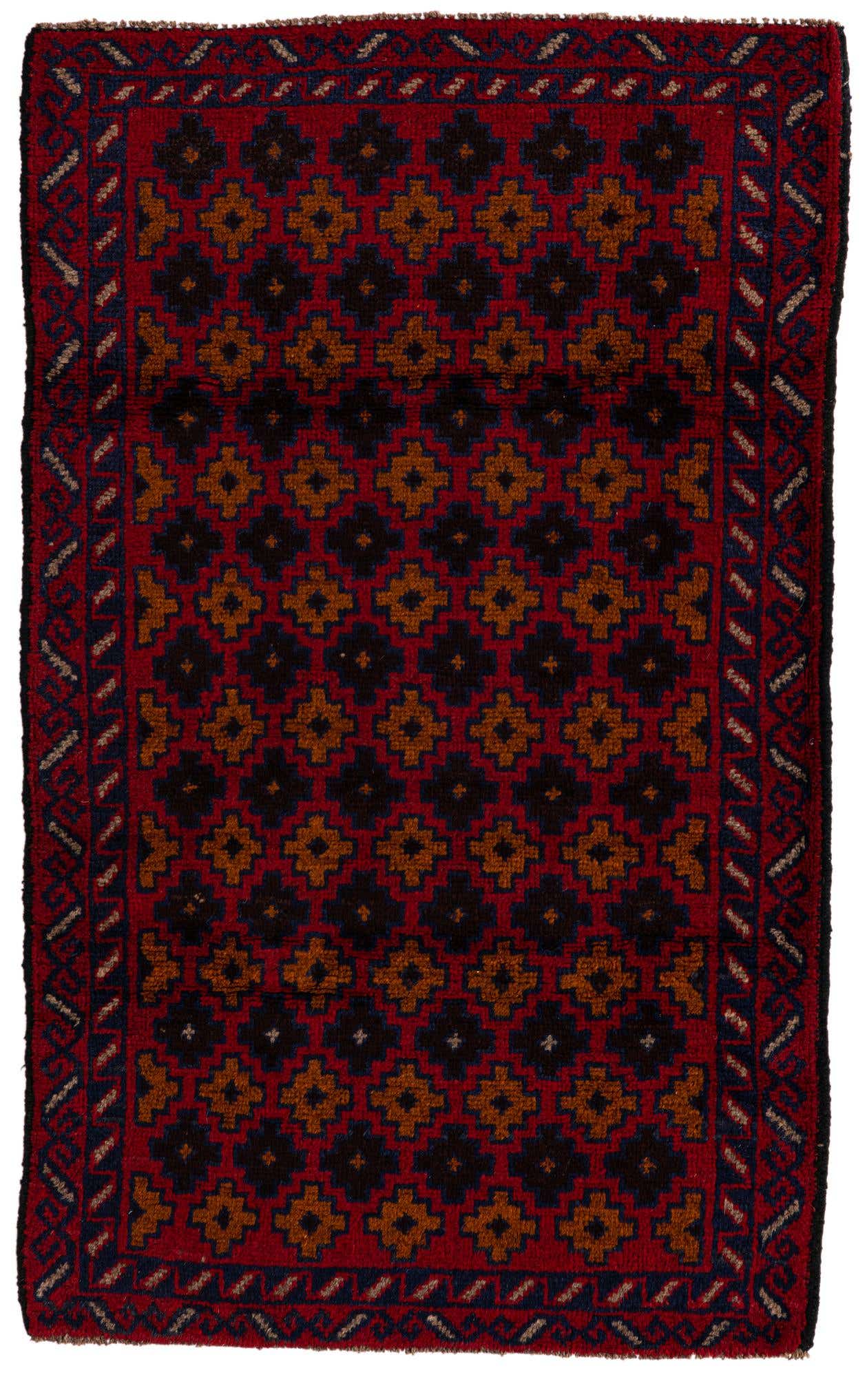 3' x 4' 9 Hand Knotted Balouch Persian Wool Rug