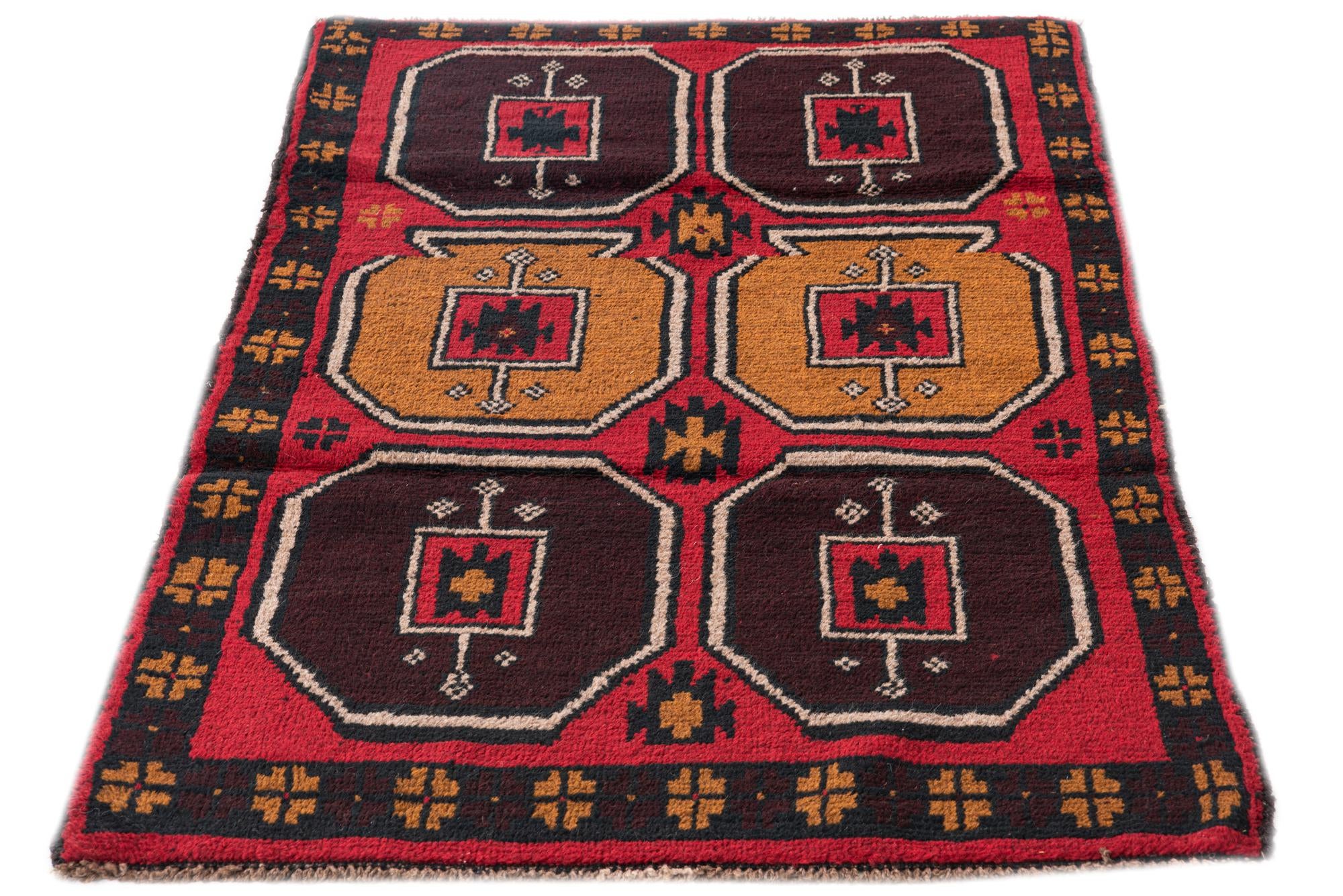 2' 9 x 4' 7 Hand Knotted Balouch Persian Wool Rug