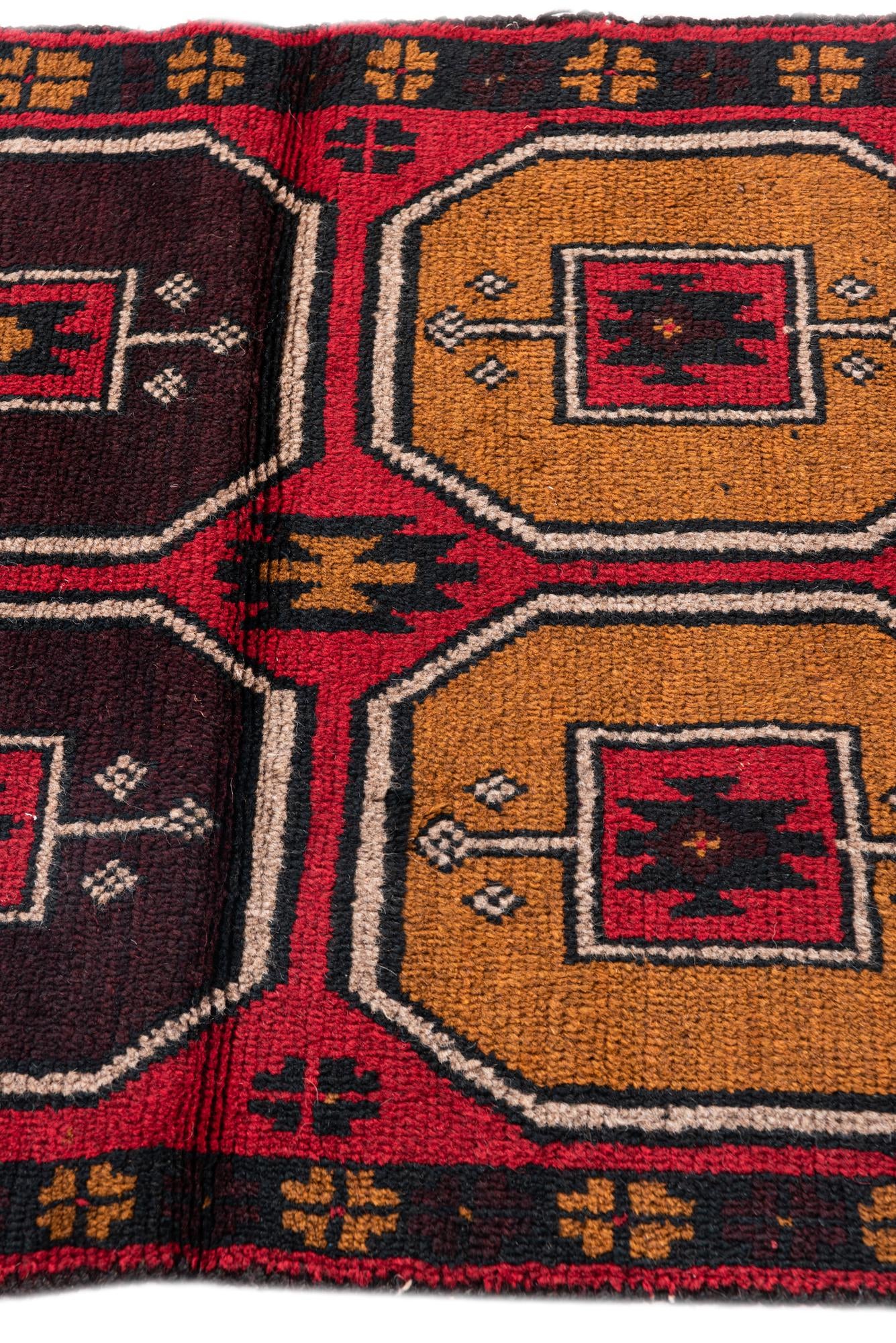 2' 9 x 4' 7 Hand Knotted Balouch Persian Wool Rug
