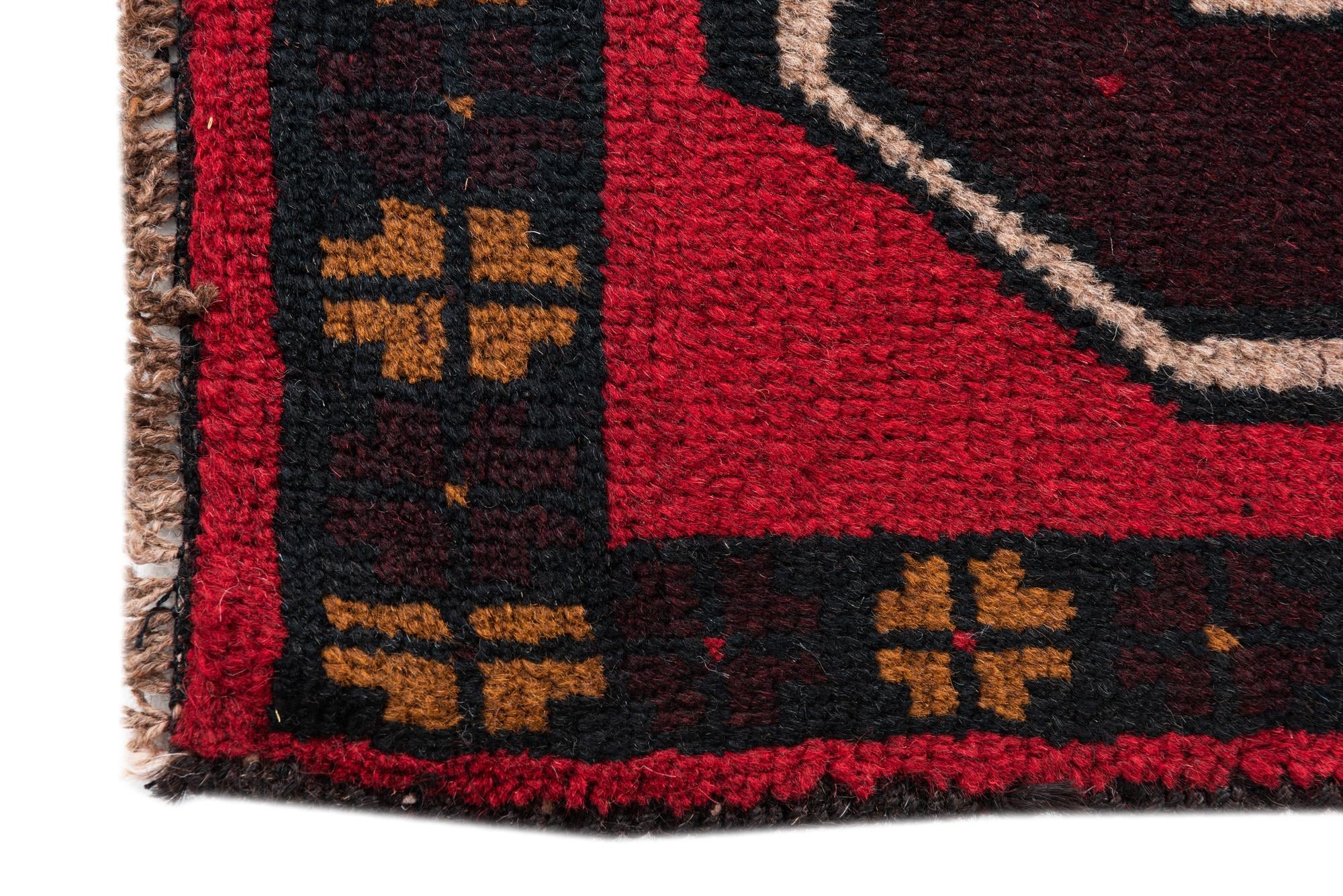 2' 9 x 4' 7 Hand Knotted Balouch Persian Wool Rug