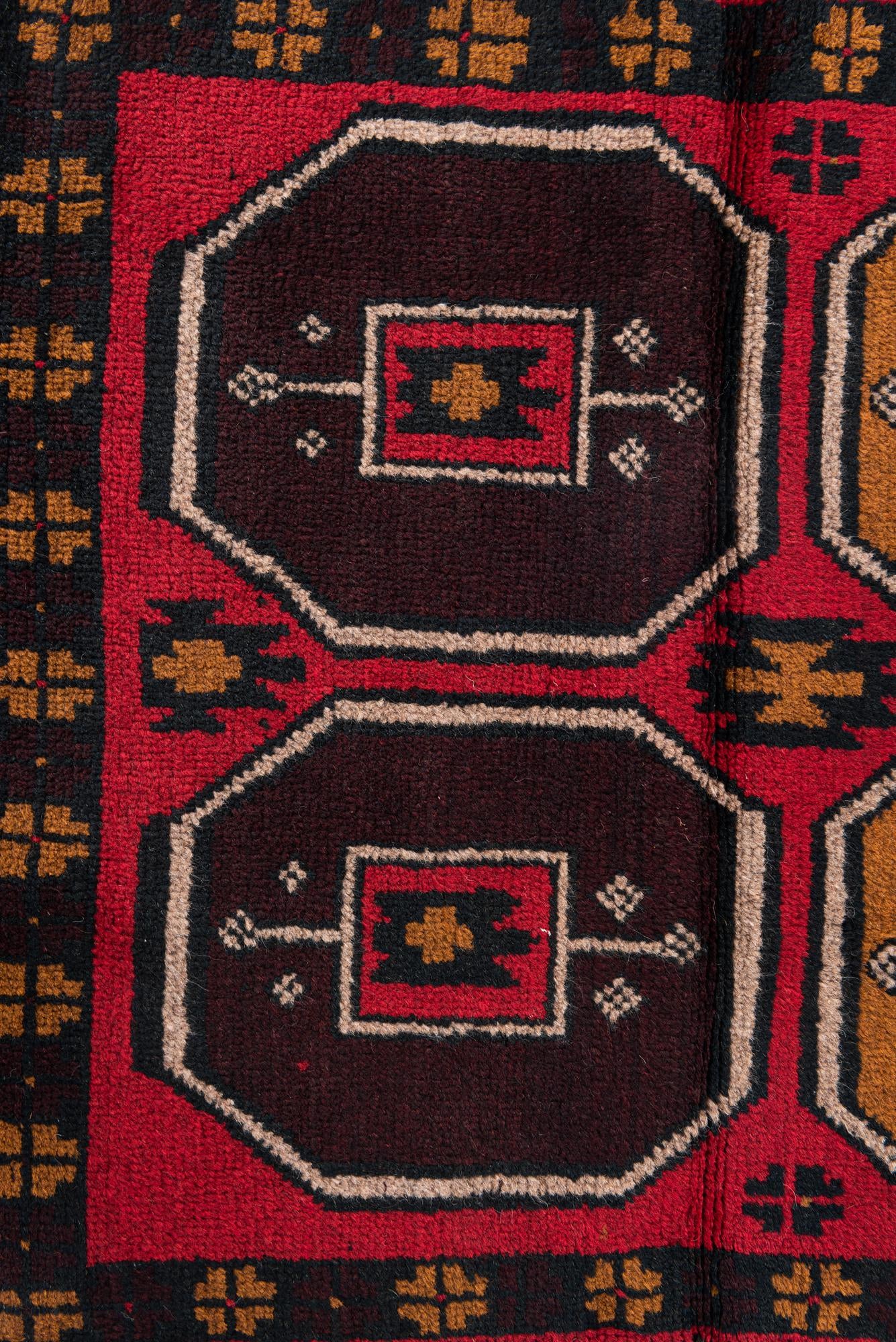 2' 9 x 4' 7 Hand Knotted Balouch Persian Wool Rug