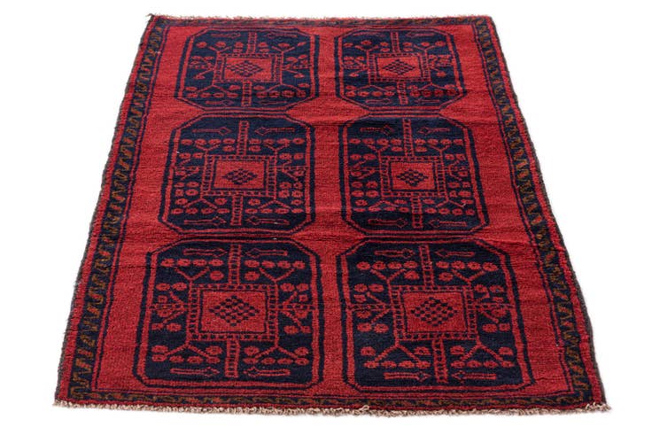 Detail image of 85cm x 145cm anudado a mano Balouch Alfombra Persa Lana