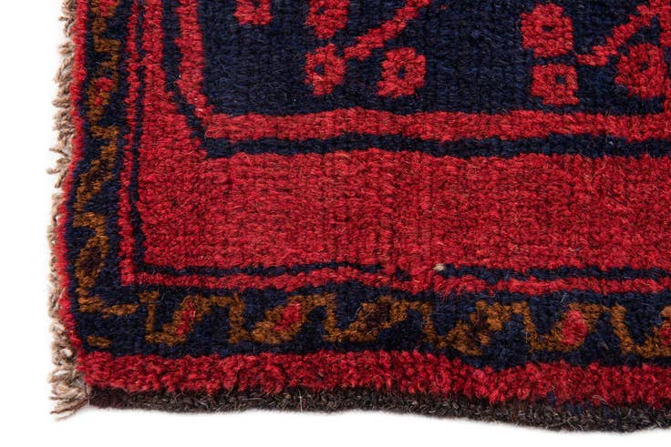 Detail image of 2' 10 x 4' 10 Hand Knotted Balouch Persian Wool Rug