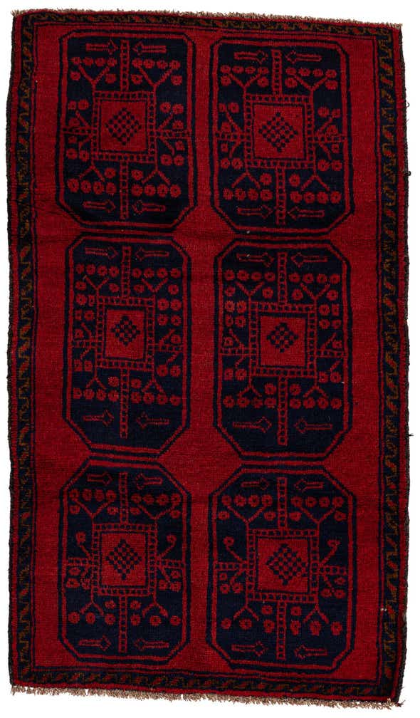 2' 10 x 4' 10 Hand Knotted Balouch Persian Wool Rug