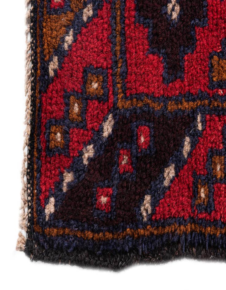 Detail image of 2' 10 x 4' 8 Hand Knotted Balouch Persian Wool Rug