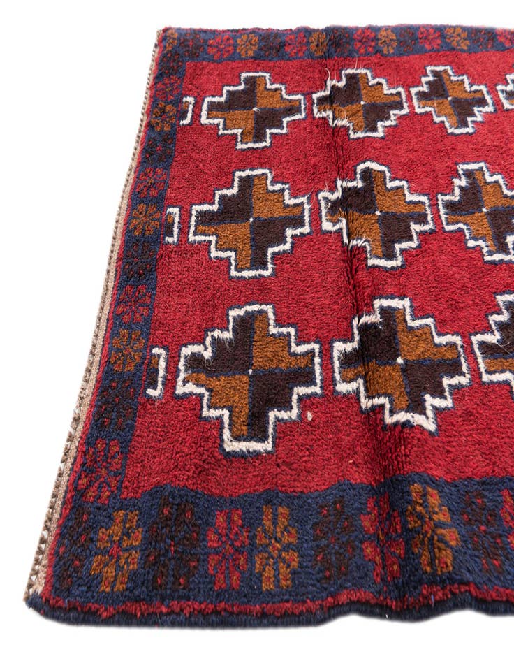 Detail image of 2' 10 x 4' 9  Hand Knotted Balouch Persian Wool Rug