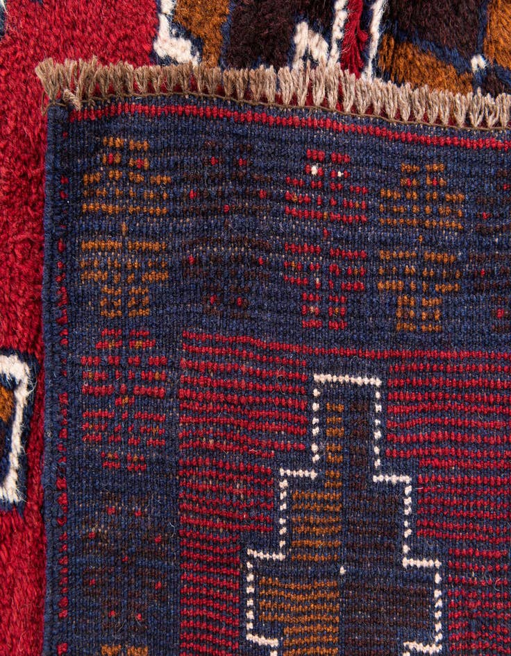 Detail image of 2' 10 x 4' 9  Hand Knotted Balouch Persian Wool Rug