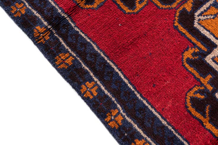 Detail image of 2' 10 x 4' 8 Hand Knotted Balouch Persian Wool Rug