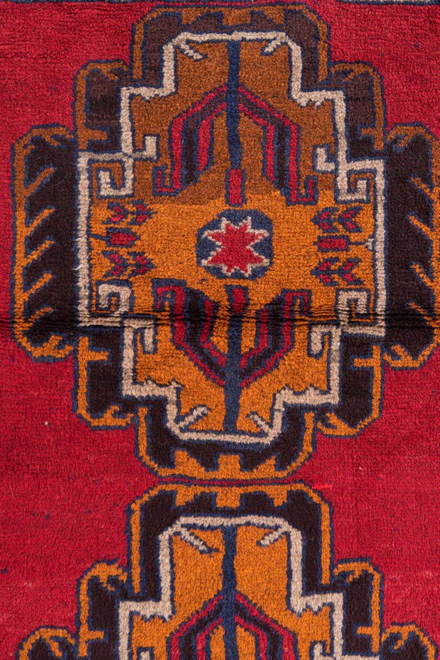 Detail image of 2' 10 x 4' 8 Hand Knotted Balouch Persian Wool Rug
