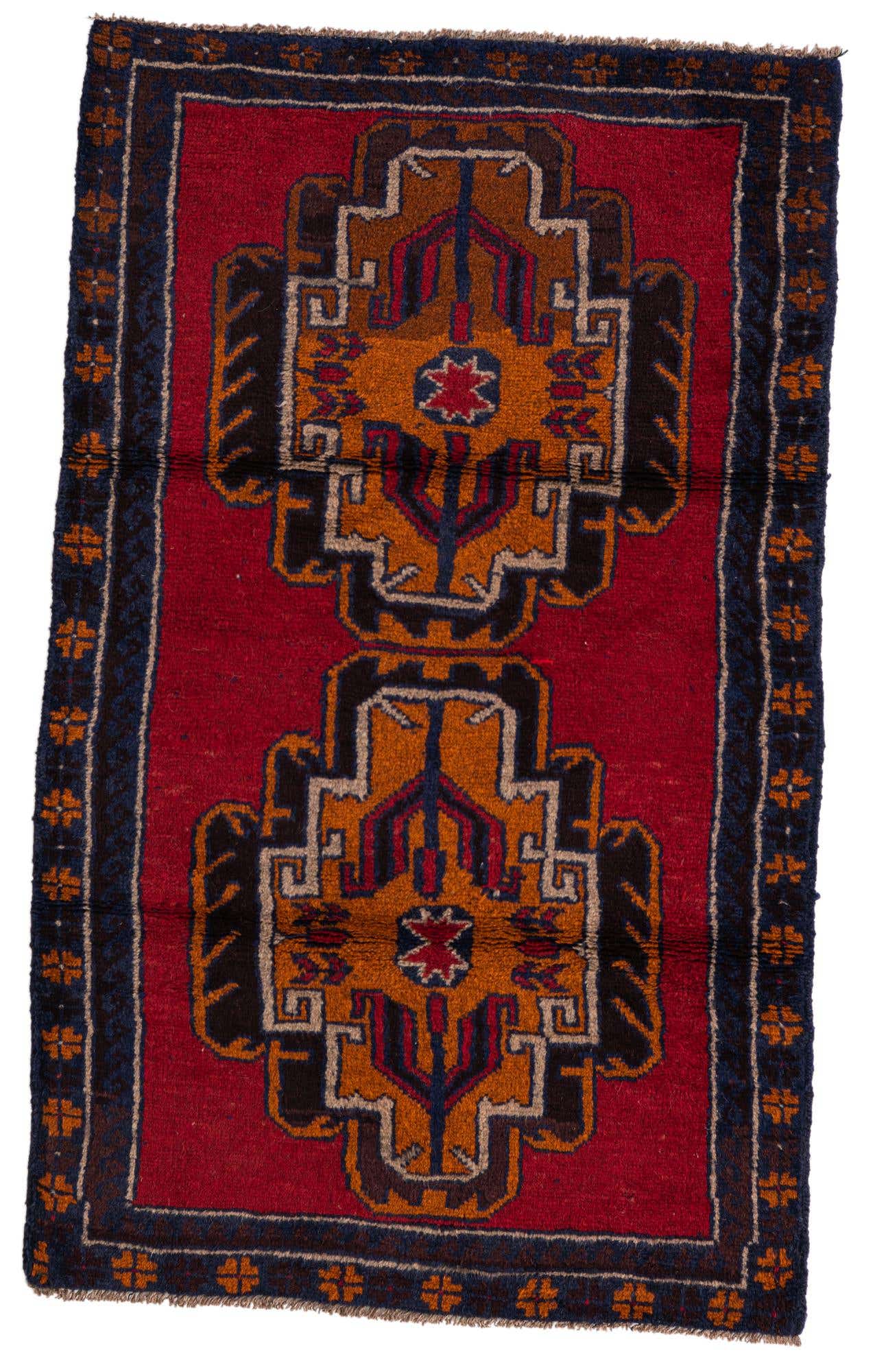 2' 10 x 4' 8 Hand Knotted Balouch Persian Wool Rug