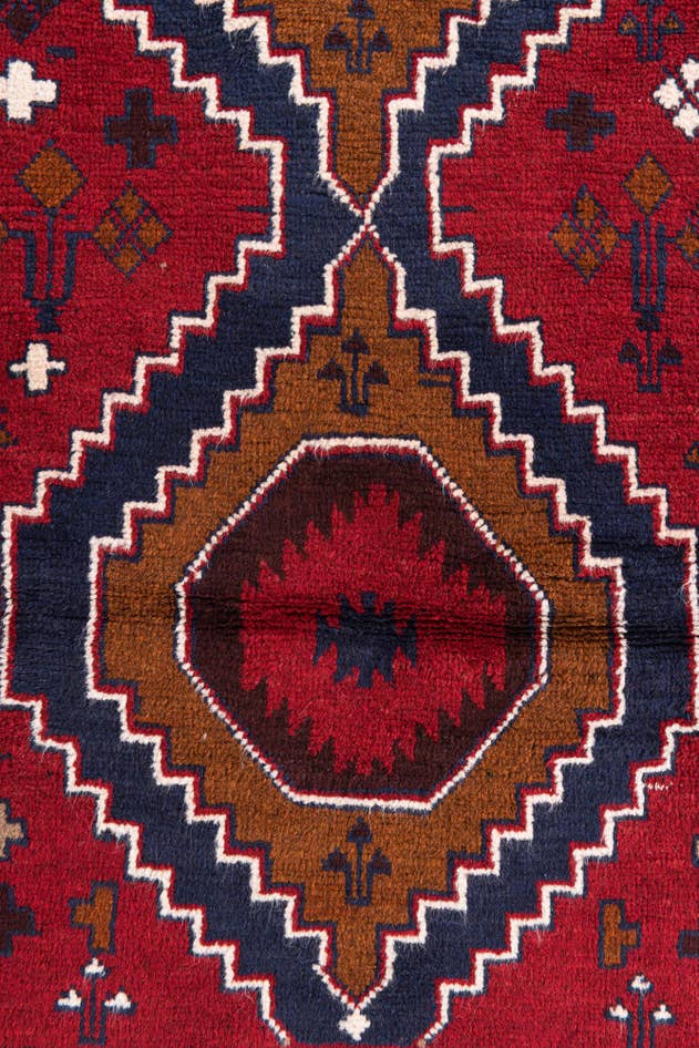 Detail image of 2' 9 x 4' 9 Hand Knotted Balouch Persian Wool Rug